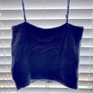 Forever21 fuzzy purple y2k tank top